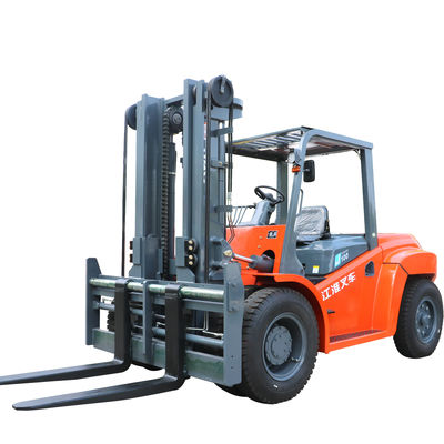 10T τρηπλό Forklift της JAC diesel LPG ιστών φορτηγό με το σφιγκτήρα ρόλων εγγράφου